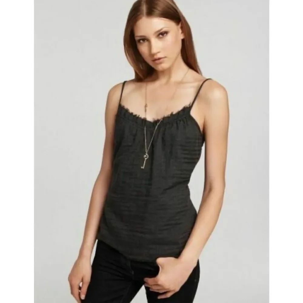 ✨Eileen Fisher Gray Cotton Tencel Doubleweave Camisole Sz Small Cami Top✨
